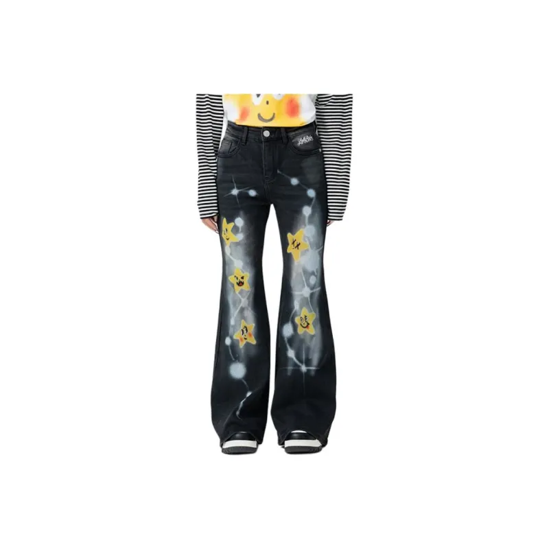 LALABOBO Jeans Women's Black Denim-0