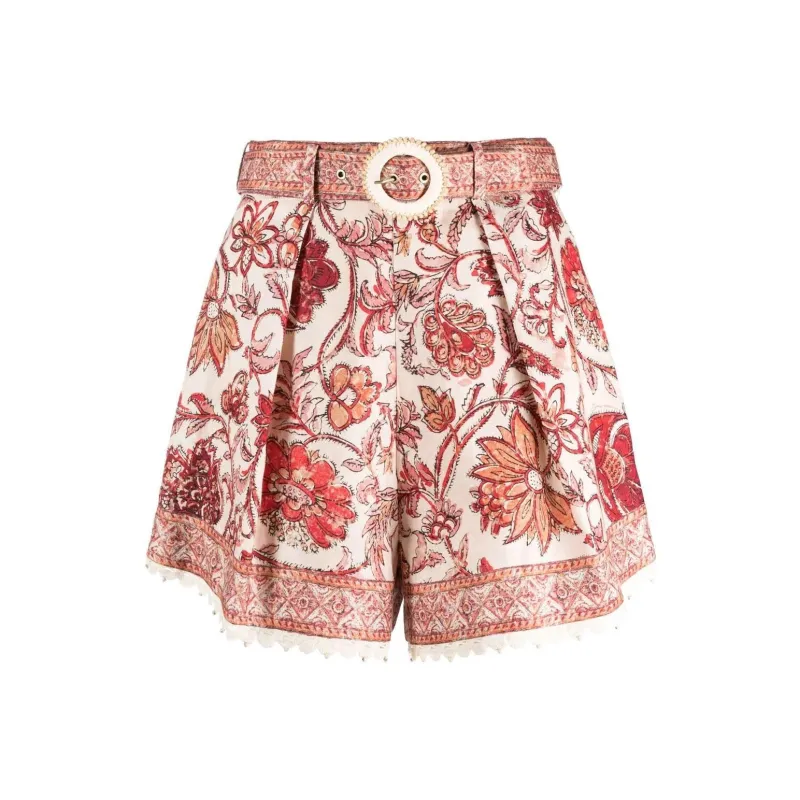 Zimmermann Casual Shorts Women's Red White-0