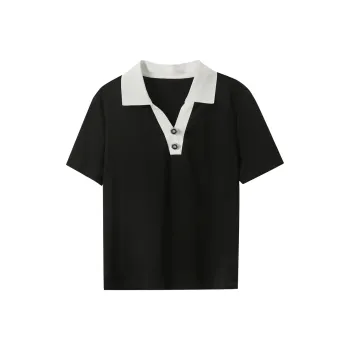 3COLOUR Set in Sleeve T Shirt Women's Classic Black