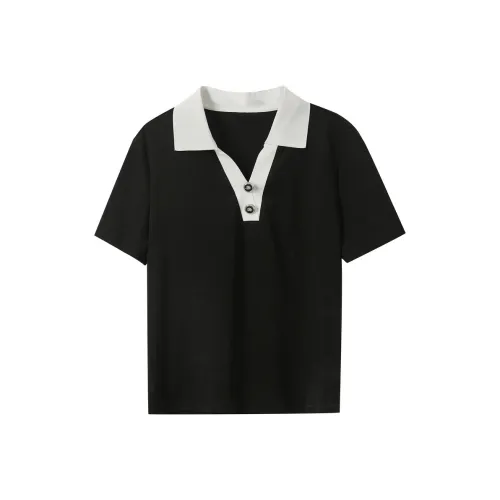 3COLOUR Set in Sleeve T Shirt Women's Classic Black