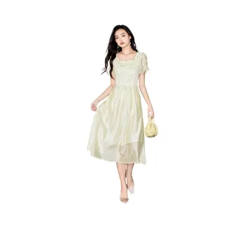 SMEN Short Sleeved Dresses Women's Beige