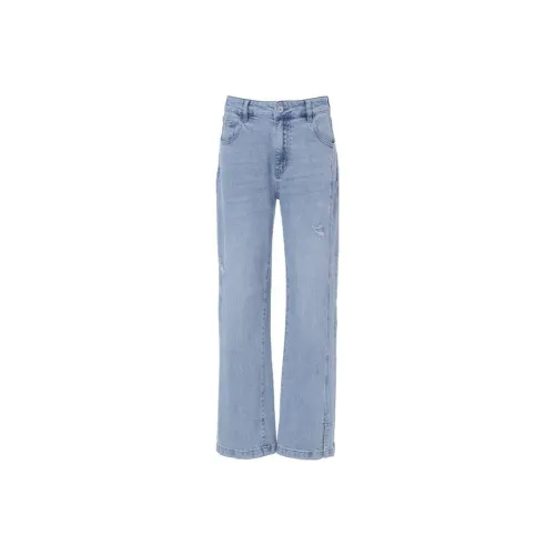 LOFT SHINE SS22 Straight Jeans Women's Blue