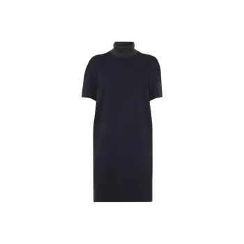 Brunello Cucinelli Monili Detailed High Neck Mini Dress