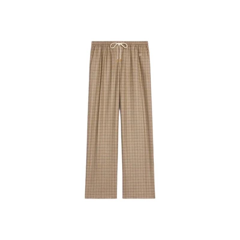 CELINE Jogging Pants In Checked Cashmere-0
