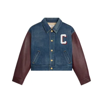 CELINE Paris Jacket In Dark Union Wash Denim