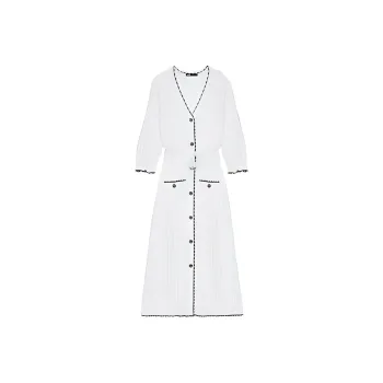 Maje Long Sleeved Dresses Women's White
