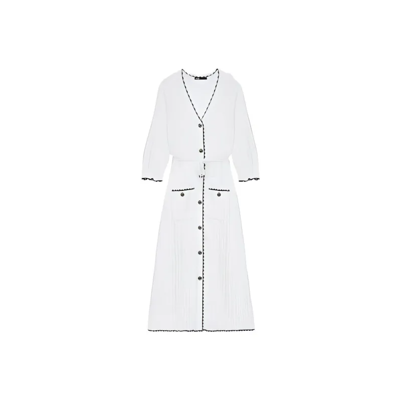Maje Long Sleeved Dresses Women's White-0