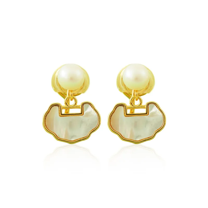 Taste The Color Pearl Clip On Earrings Women's-0