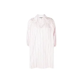 GANNI Striped Mini Shirt Dress
