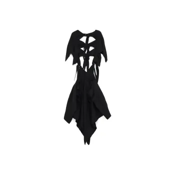 Yohji Yamamoto Short Sleeved Dress Women's Black