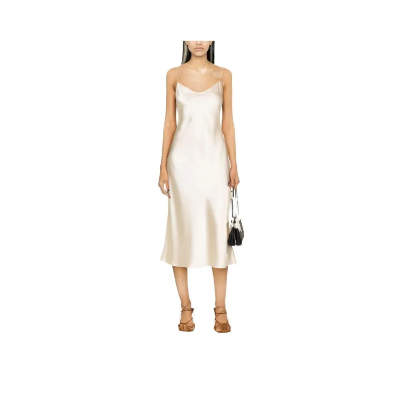 Polo Ralph Lauren V neck Silk Midi Dress-0