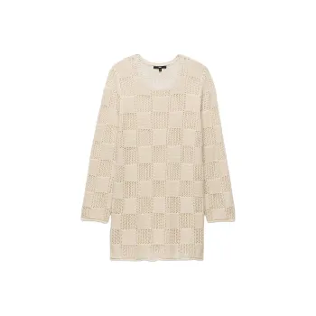 Vans Lily Long Sleeve Knit Dress Long-Sleeved Dresses Women's Beige