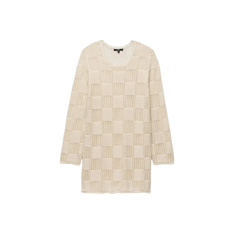 Vans Lily Long Sleeve Knit Dress Long-Sleeved Dresses Women's Beige-0