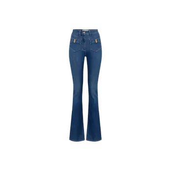 Elisabetta Franchi Small Pockets Bow Details Jeans
