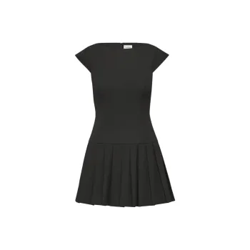 ARITZIA FW24 Sunday Best Palette Dress Short-Sleeved Dresses Women's BLACK/Black
