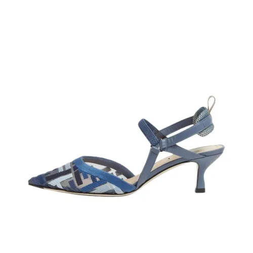FENDI Colibrì Lite Slim Heel High Heels 5.5cm Women's Blue
