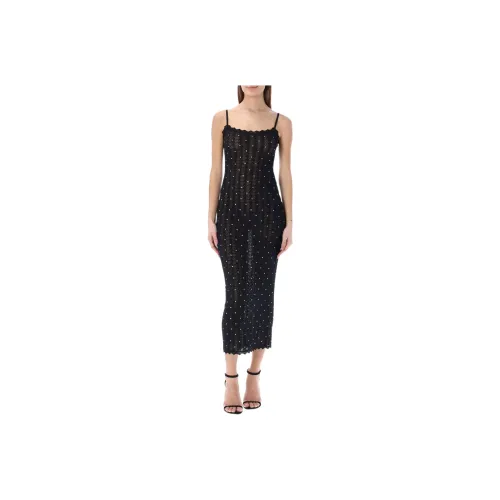Alessandra Rich Sleeveless Dresses Women's Black