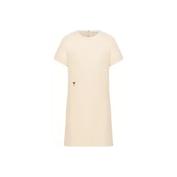 DIOR 30 Montaigne SS23 Short Sleeved Dress Women's Beige