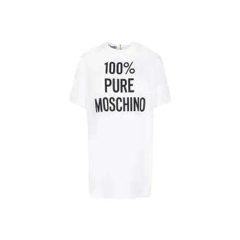 MOSCHINO Logo Printed T Shirt Mini Dress