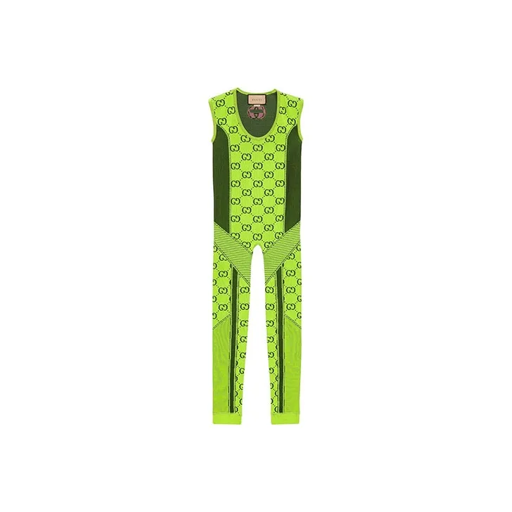 GUCCI Jacquard Gg Pattern Jersey Jumpsuit-0