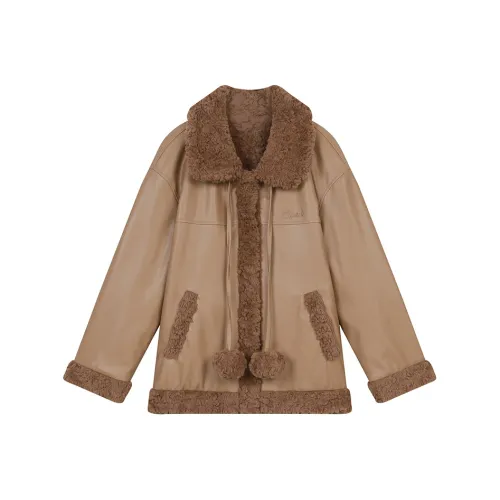 ELF SACK Puffer Jackets Women's Baked Brick Coffee