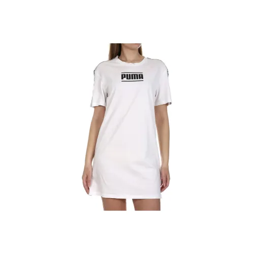 PUMA Short Sleeved Dresses Women's White