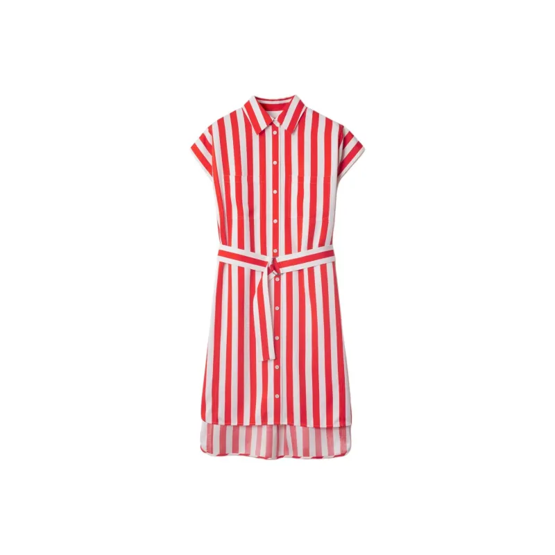 Burberry Short-Sleeved Dresses Women's Chili Red-0