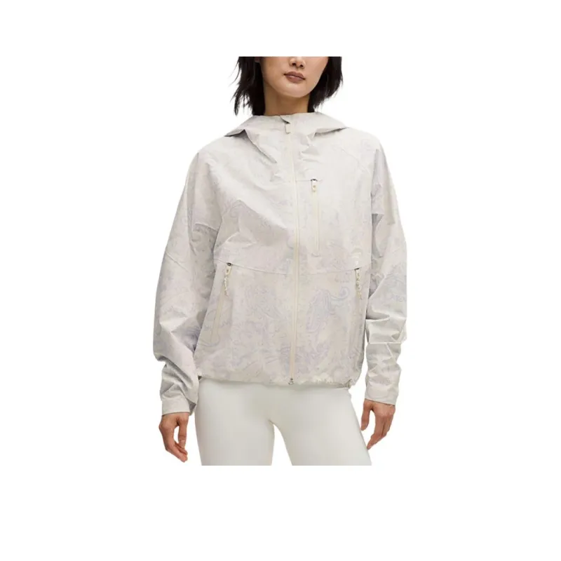Lululemon SS25 Jacket Women's Light Ivory White Mixed Color Paisley Patchwork/LTIV-0