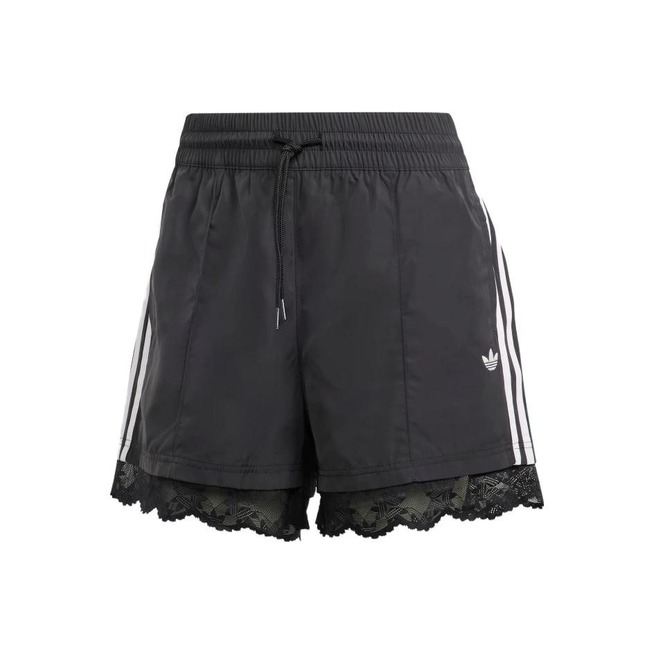 Adidas originals LACE TRIM 3-STRIPES SHORTS - POIZON