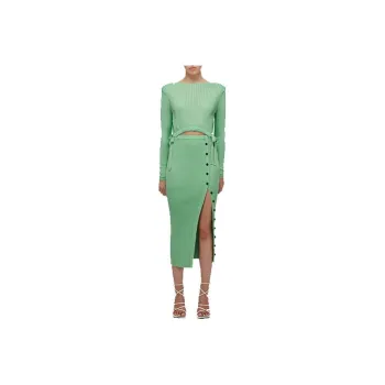 Self portrait Long Sleeved Dresses Women's Green