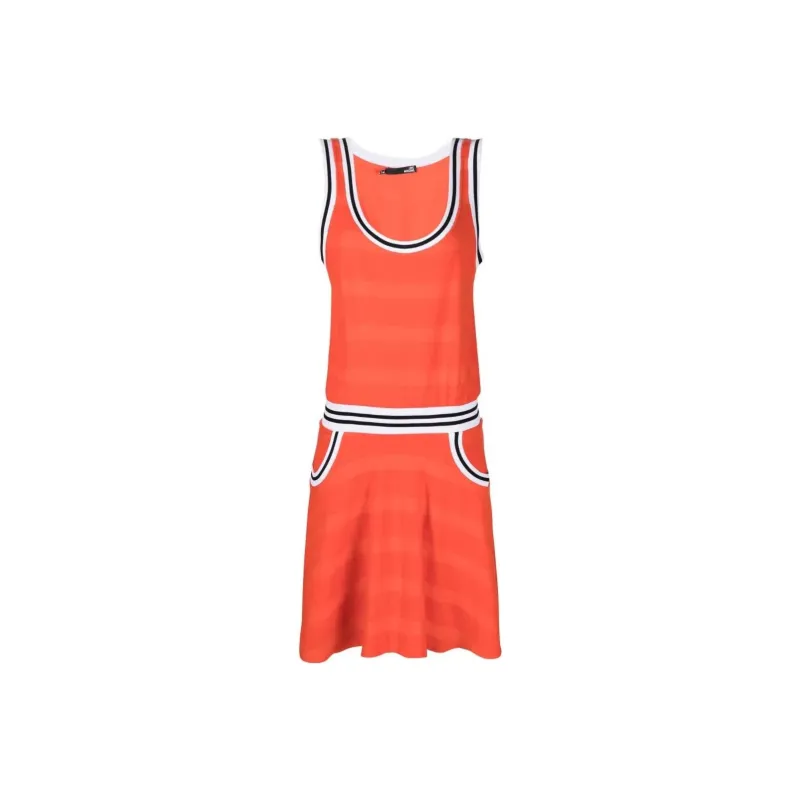 MOSCHINO Sleeveless Dresses Women's Orange-0