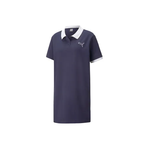 PUMA Short Sleeved Dresses Women's Blue
