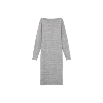 MUNJOUR Long Sleeved Dress Women's Elegant Gray