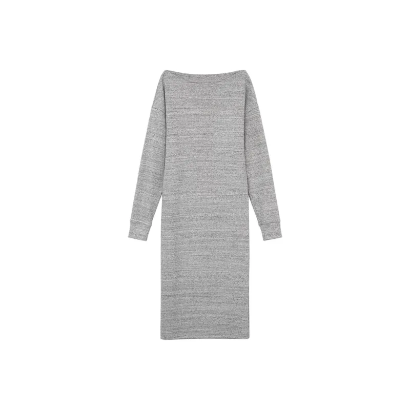 MUNJOUR Long Sleeved Dress Women's Elegant Gray-0