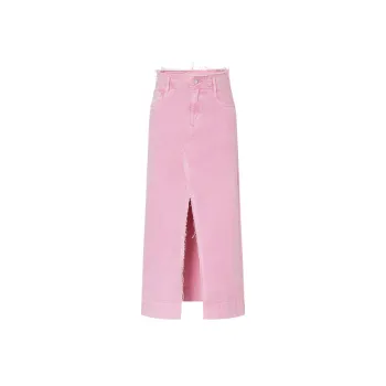 MOCO Denim Long Skirts Women's Rose Red