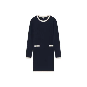 DKNY Long Sleeved Dress Women's Navy Blue