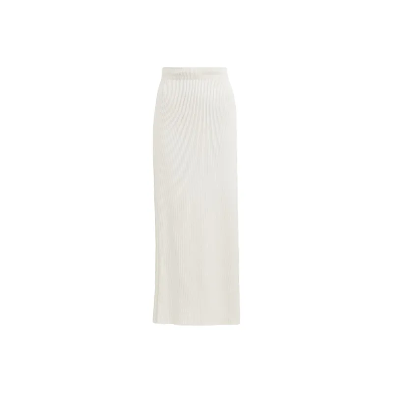 Adidas Knit Long Skirts Women's White-0