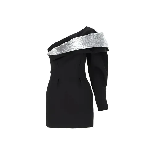 ISABEL MARANT Asymmetric-shoulder Sequin-embellished Dress