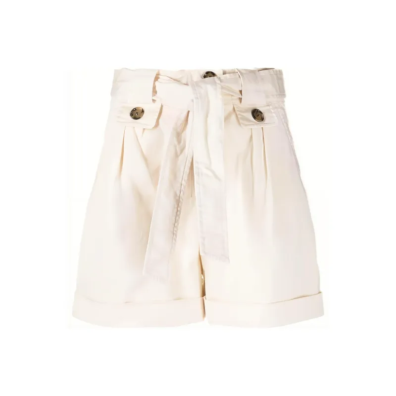 WOOLRICH Tied Waist Turn Up Hem Shorts-0