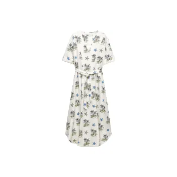 ZARA Short-Sleeved Dresses Women's White