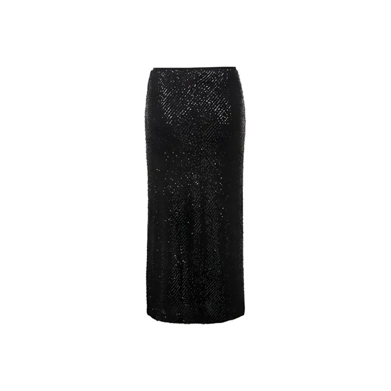 ONLY Denim Long Skirts Women's H1Z Black-0