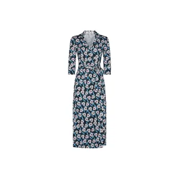DVF Diane Von Furstenberg Long Sleeved Dress Women's Multicolor
