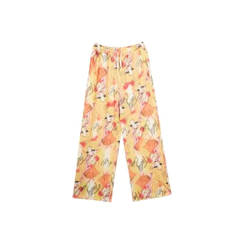 LALABOBO Casual Pants Women's Yellow