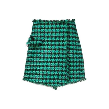 MSGM Tweed Frayed Edge Shorts