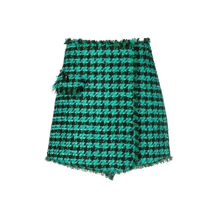 MSGM Tweed Frayed Edge Shorts-0
