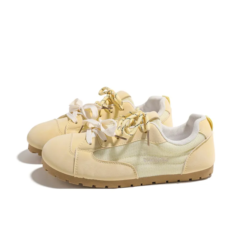 HUANQIU Cushioning, Lightweight, Breathable Low Top Skateboard Shoes Women's Lemon-2