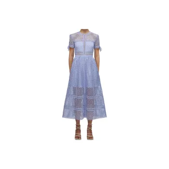 Self portrait Short Sleeved Dresses Women's Lilac