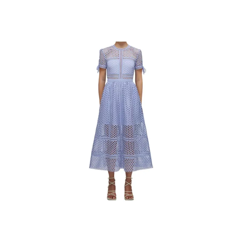 Self portrait Short Sleeved Dresses Women's Lilac-0