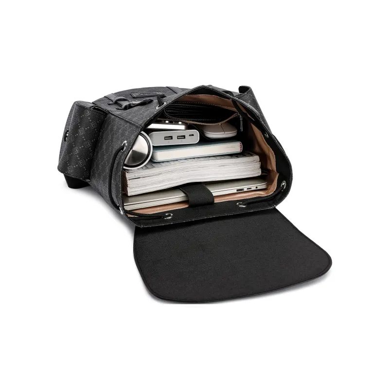 FAIRWHALE PVC Backpack Laptop Bag Regular Men's Multicolor-9