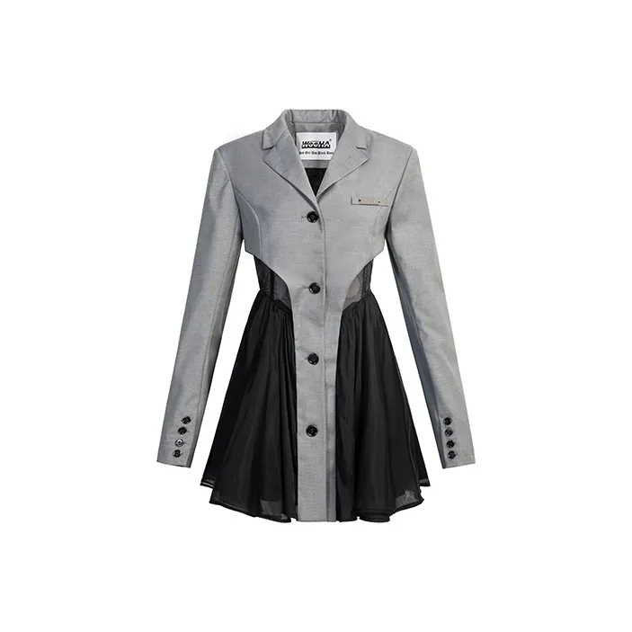 WooHa Long-Sleeved Dresses Women's Gray-0